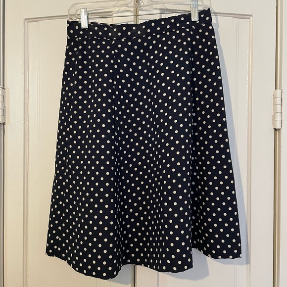 Valerie Stevens Dresses & Skirts - Vintage Full Black & White Polka Dot Skirt (10)